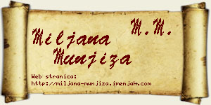 Miljana Munjiza vizit kartica